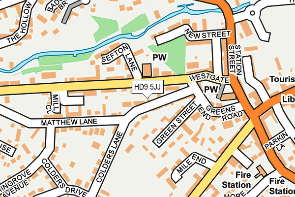 HD9 5JJ map - OS OpenMap – Local (Ordnance Survey)