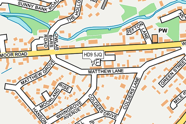 HD9 5JQ map - OS OpenMap – Local (Ordnance Survey)