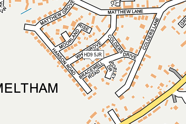 HD9 5JR map - OS OpenMap – Local (Ordnance Survey)