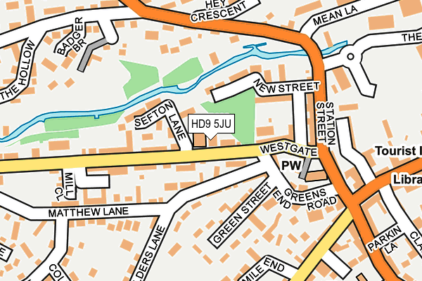 HD9 5JU map - OS OpenMap – Local (Ordnance Survey)