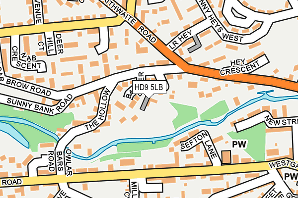 HD9 5LB map - OS OpenMap – Local (Ordnance Survey)