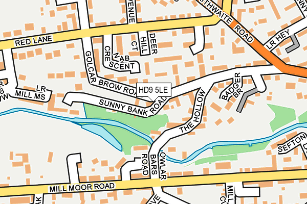 HD9 5LE map - OS OpenMap – Local (Ordnance Survey)