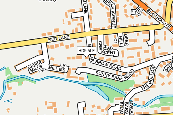 HD9 5LF map - OS OpenMap – Local (Ordnance Survey)