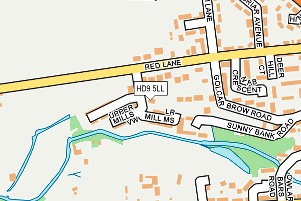 HD9 5LL map - OS OpenMap – Local (Ordnance Survey)