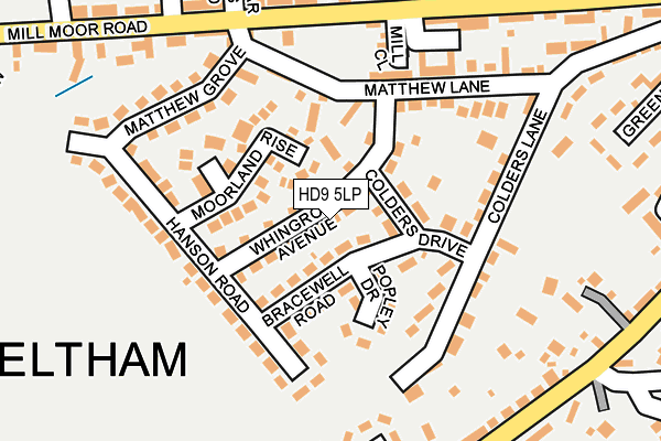 HD9 5LP map - OS OpenMap – Local (Ordnance Survey)