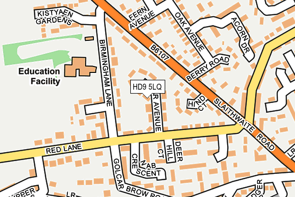 HD9 5LQ map - OS OpenMap – Local (Ordnance Survey)