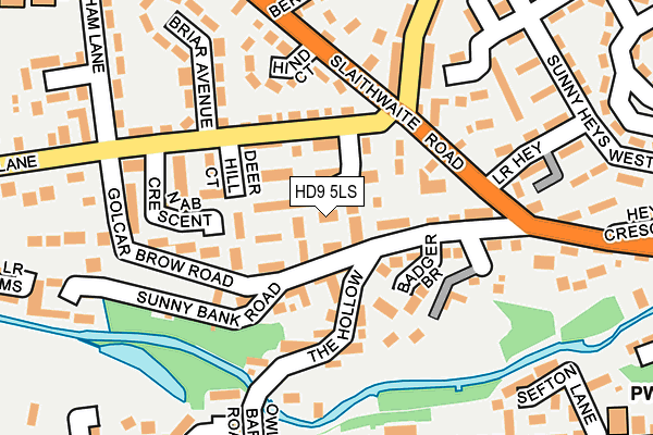 HD9 5LS map - OS OpenMap – Local (Ordnance Survey)