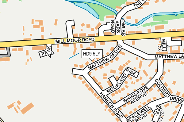 HD9 5LY map - OS OpenMap – Local (Ordnance Survey)