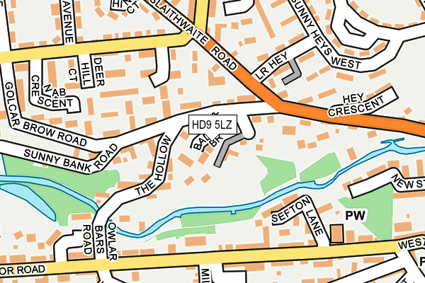 HD9 5LZ map - OS OpenMap – Local (Ordnance Survey)