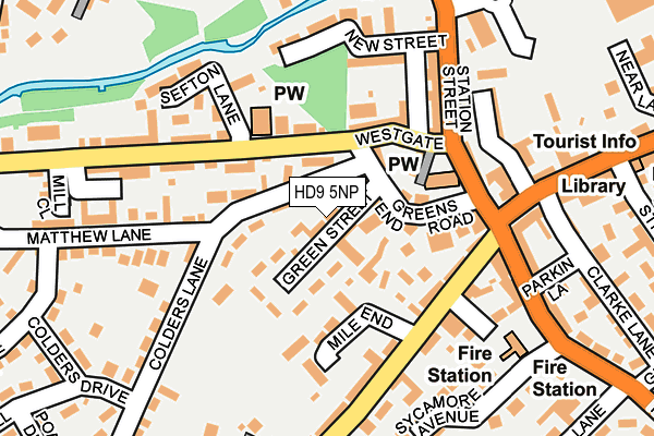 HD9 5NP map - OS OpenMap – Local (Ordnance Survey)