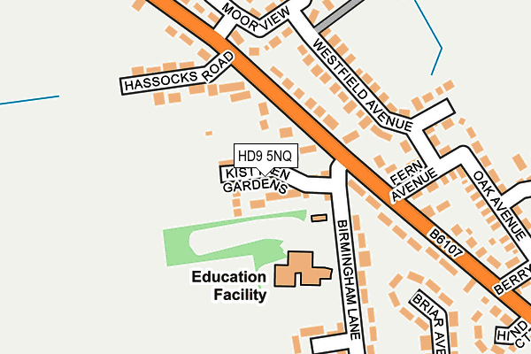 HD9 5NQ map - OS OpenMap – Local (Ordnance Survey)