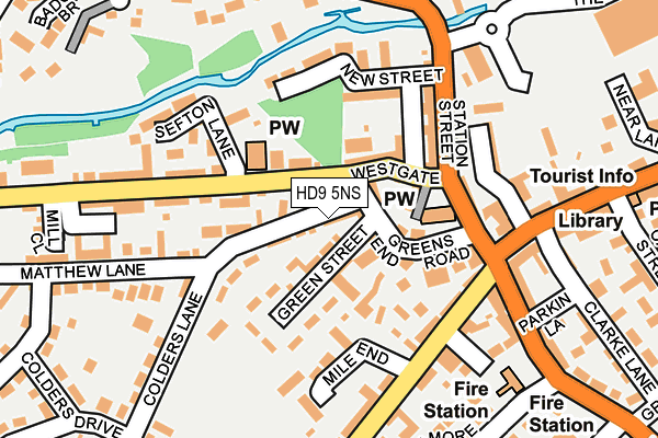 HD9 5NS map - OS OpenMap – Local (Ordnance Survey)