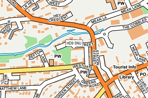 HD9 5NU map - OS OpenMap – Local (Ordnance Survey)