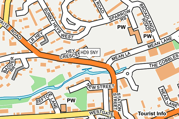 HD9 5NY map - OS OpenMap – Local (Ordnance Survey)