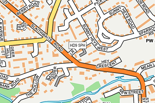 HD9 5PH map - OS OpenMap – Local (Ordnance Survey)