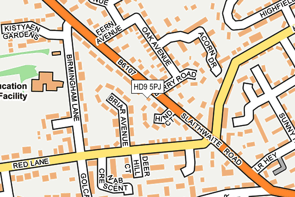 HD9 5PJ map - OS OpenMap – Local (Ordnance Survey)