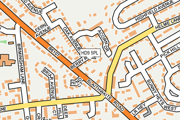 HD9 5PL map - OS OpenMap – Local (Ordnance Survey)