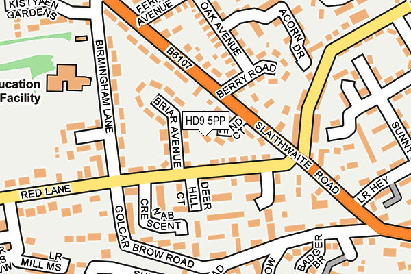 HD9 5PP map - OS OpenMap – Local (Ordnance Survey)