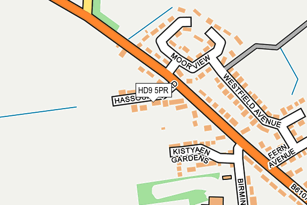 HD9 5PR map - OS OpenMap – Local (Ordnance Survey)