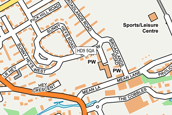 HD9 5QA map - OS OpenMap – Local (Ordnance Survey)
