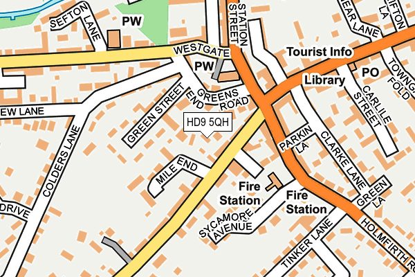 HD9 5QH map - OS OpenMap – Local (Ordnance Survey)