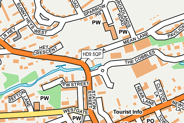 HD9 5QP map - OS OpenMap – Local (Ordnance Survey)