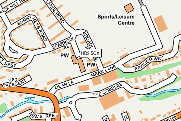 HD9 5QX map - OS OpenMap – Local (Ordnance Survey)