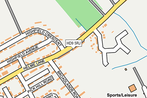 HD9 5RJ map - OS OpenMap – Local (Ordnance Survey)