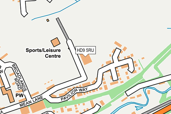 HD9 5RU map - OS OpenMap – Local (Ordnance Survey)