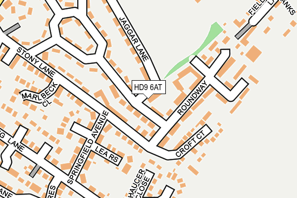 HD9 6AT map - OS OpenMap – Local (Ordnance Survey)