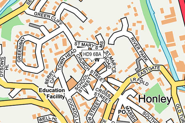 HD9 6BA map - OS OpenMap – Local (Ordnance Survey)