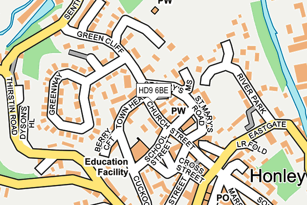 HD9 6BE map - OS OpenMap – Local (Ordnance Survey)