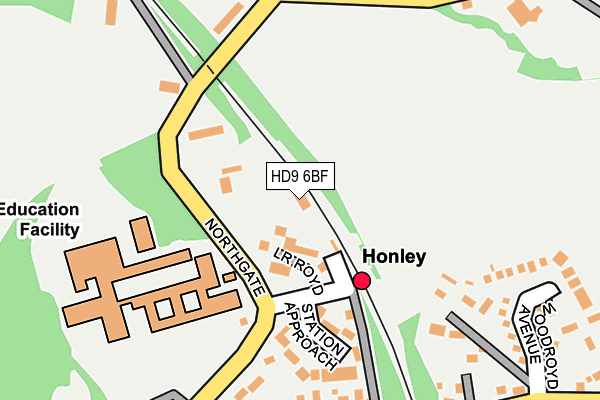 HD9 6BF map - OS OpenMap – Local (Ordnance Survey)