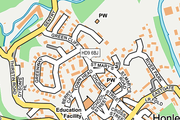 HD9 6BJ map - OS OpenMap – Local (Ordnance Survey)