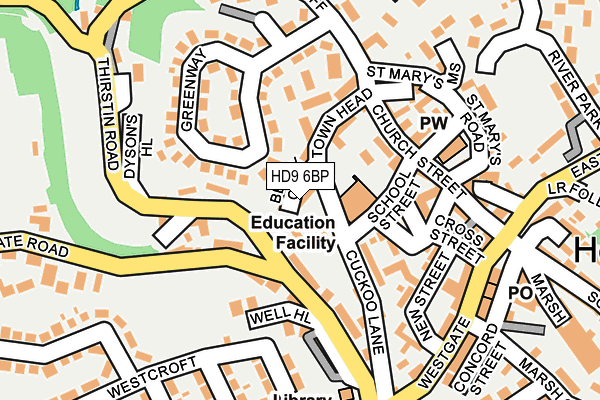 HD9 6BP map - OS OpenMap – Local (Ordnance Survey)