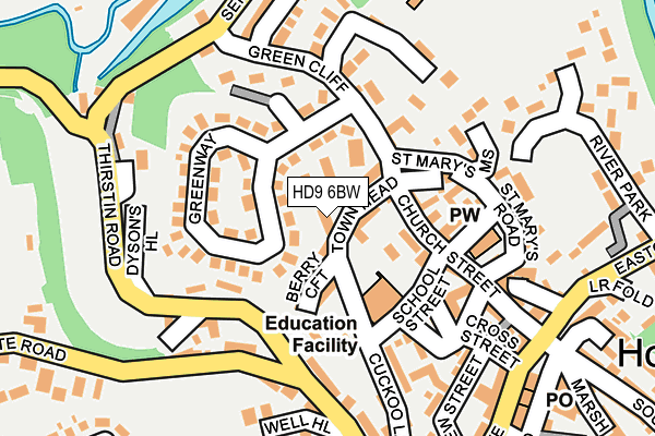 HD9 6BW map - OS OpenMap – Local (Ordnance Survey)