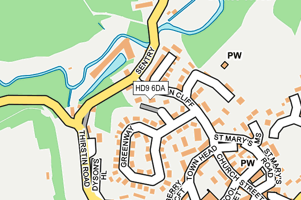 HD9 6DA map - OS OpenMap – Local (Ordnance Survey)
