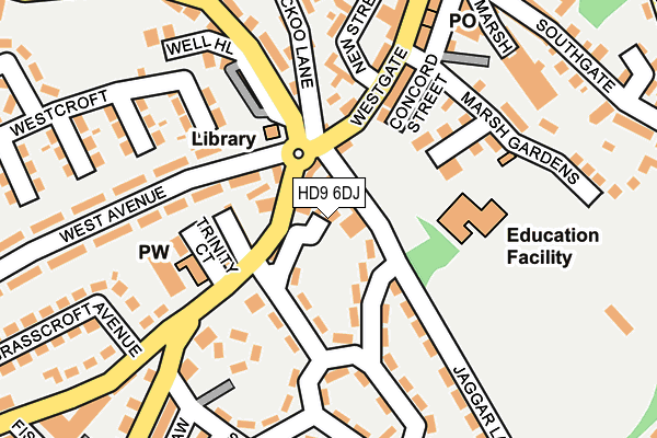 HD9 6DJ map - OS OpenMap – Local (Ordnance Survey)