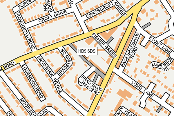 HD9 6DS map - OS OpenMap – Local (Ordnance Survey)