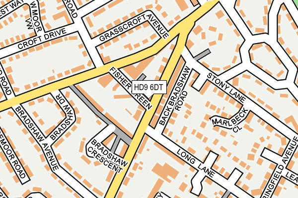 HD9 6DT map - OS OpenMap – Local (Ordnance Survey)
