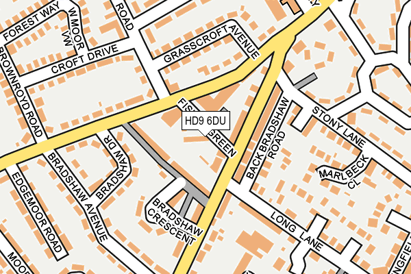 HD9 6DU map - OS OpenMap – Local (Ordnance Survey)