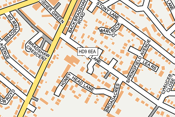 HD9 6EA map - OS OpenMap – Local (Ordnance Survey)