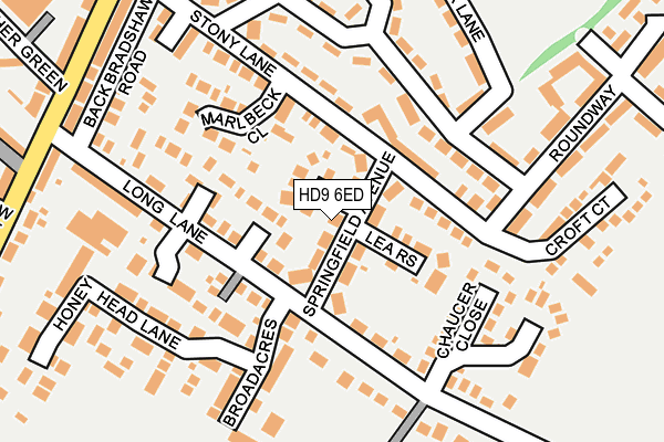 HD9 6ED map - OS OpenMap – Local (Ordnance Survey)