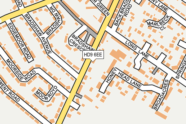 HD9 6EE map - OS OpenMap – Local (Ordnance Survey)