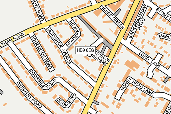 HD9 6EG map - OS OpenMap – Local (Ordnance Survey)