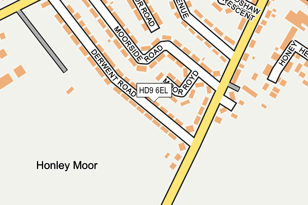 HD9 6EL map - OS OpenMap – Local (Ordnance Survey)