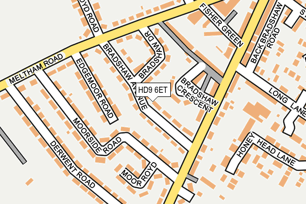 HD9 6ET map - OS OpenMap – Local (Ordnance Survey)