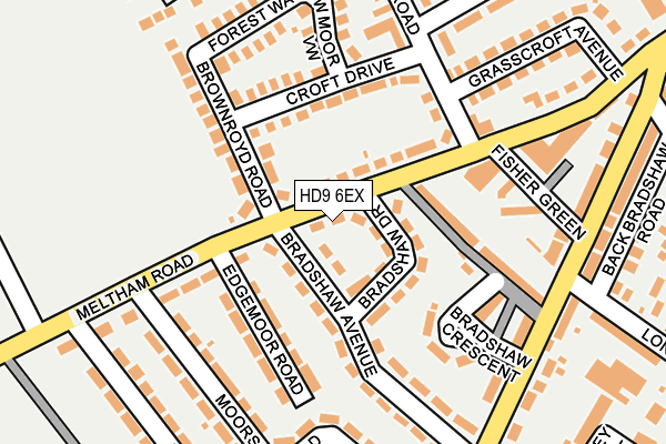 HD9 6EX map - OS OpenMap – Local (Ordnance Survey)