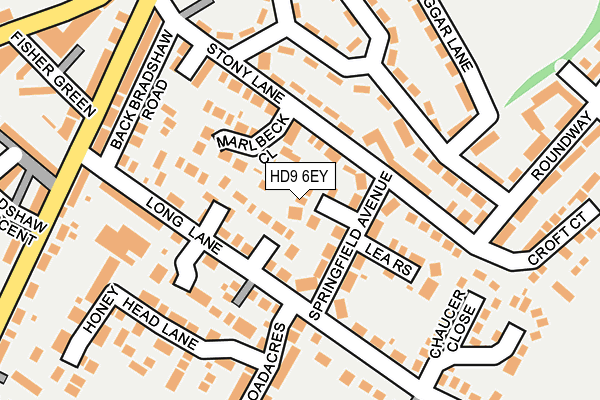 HD9 6EY map - OS OpenMap – Local (Ordnance Survey)