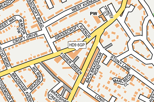 HD9 6GP map - OS OpenMap – Local (Ordnance Survey)